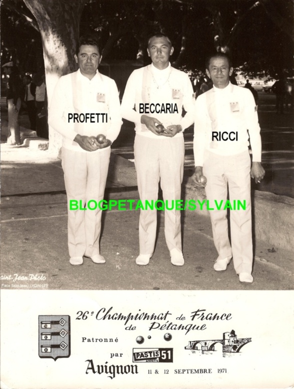 L'année 1971 à la Pétanque L'année 1971 à la Pétanque
