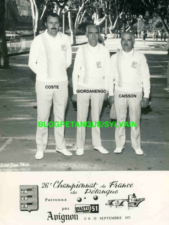 L'année 1971 à la Pétanque