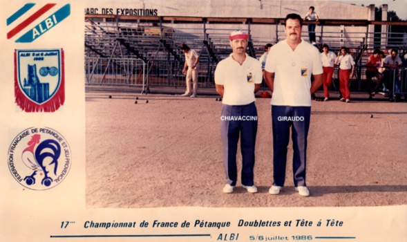1986 champion des Alpes-Maritimes doublettes