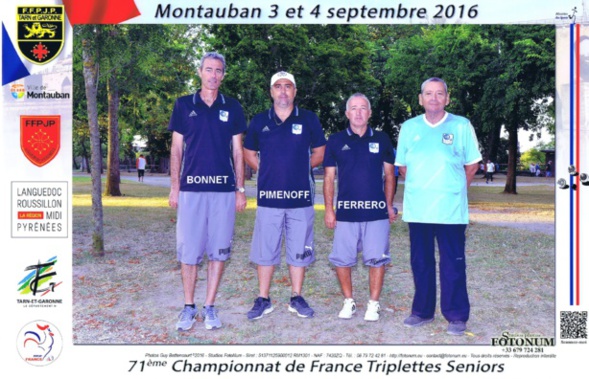 11ème France triplettes à MONTAUBAN perdu en 1/32ème contre COPPA-LABRUE-RANQUINE du 64