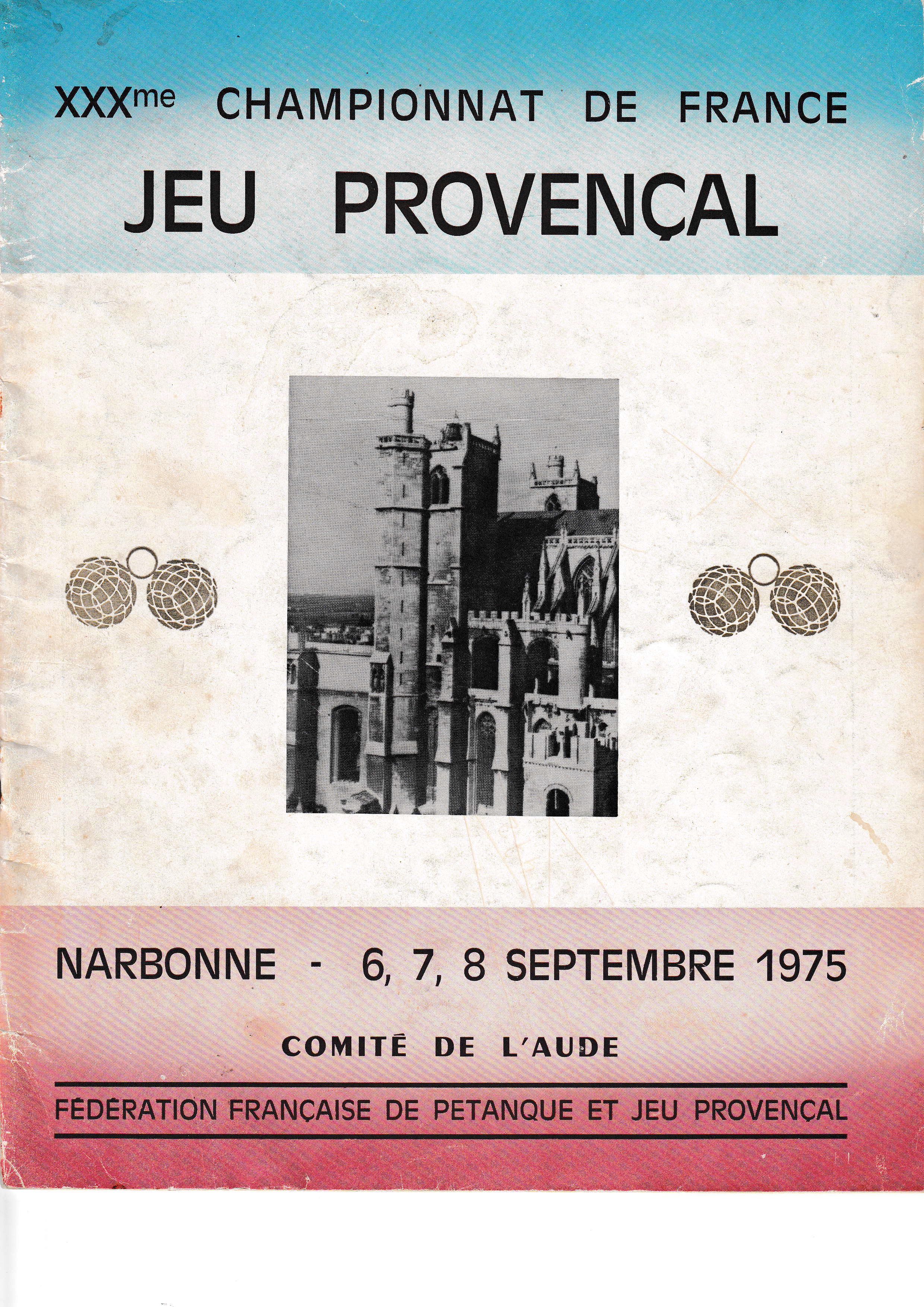 Tous les joueurs qualifiés au Championnat de France triplettes au Jeu Provençal de 1947 à 2023