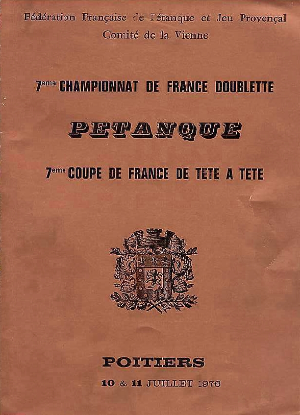 Tous les joueurs qualifiés au Championnat de France doublettes de 1970 à 2023