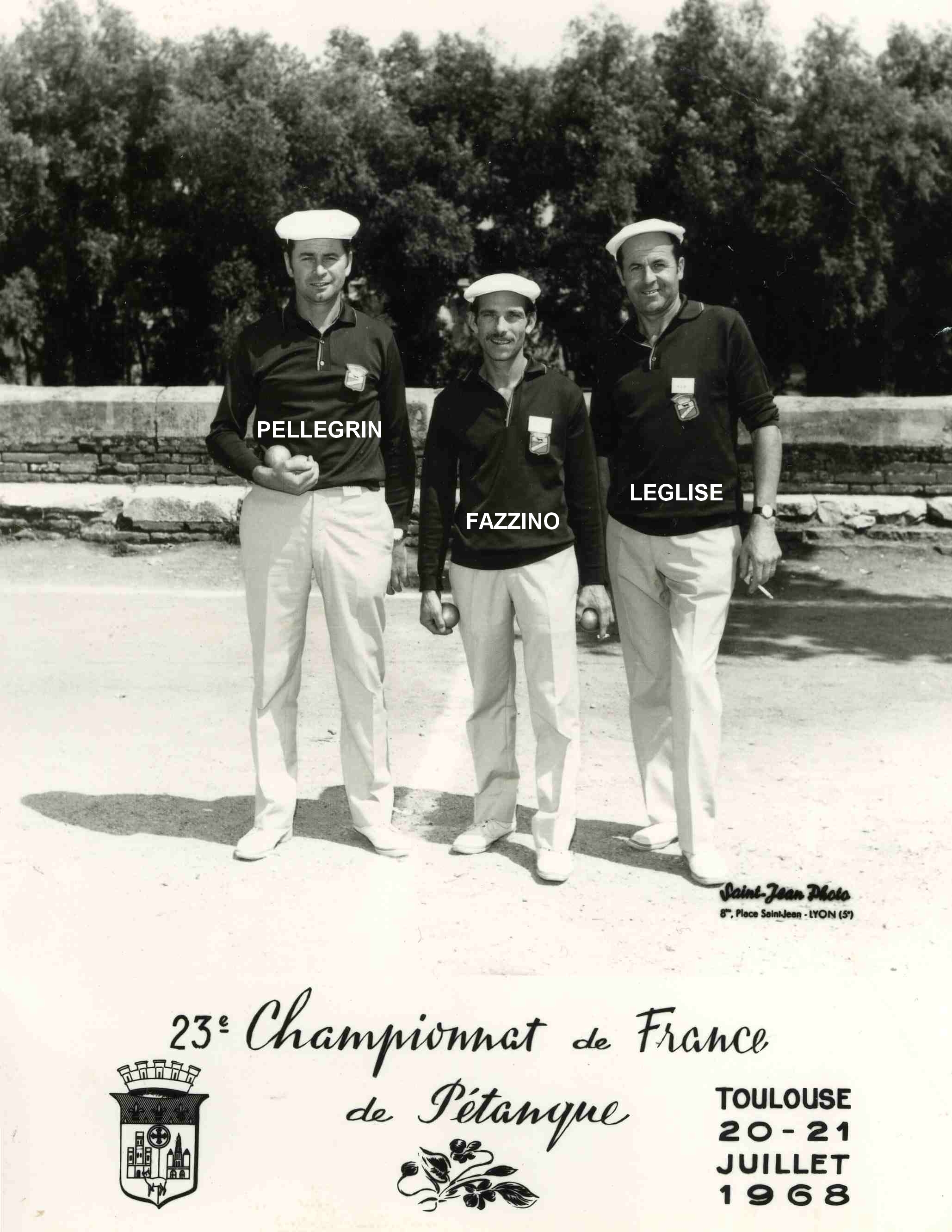 1968 championnat de France triplettes à TOULOUSE 1968 championnat de France triplettes à TOULOUSE