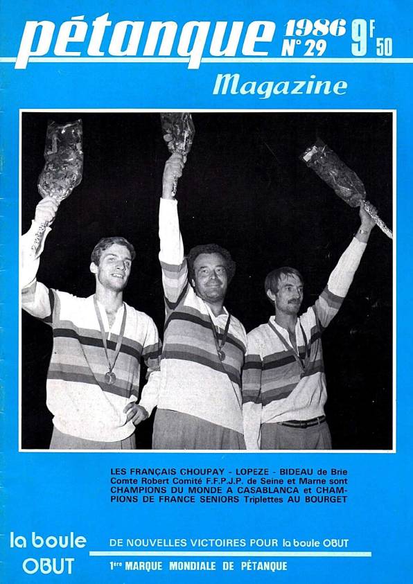 PETANQUE MAGAZINE OBUT DE 1960 à 2013 PETANQUE MAGAZINE OBUT DE 1960 à 2013