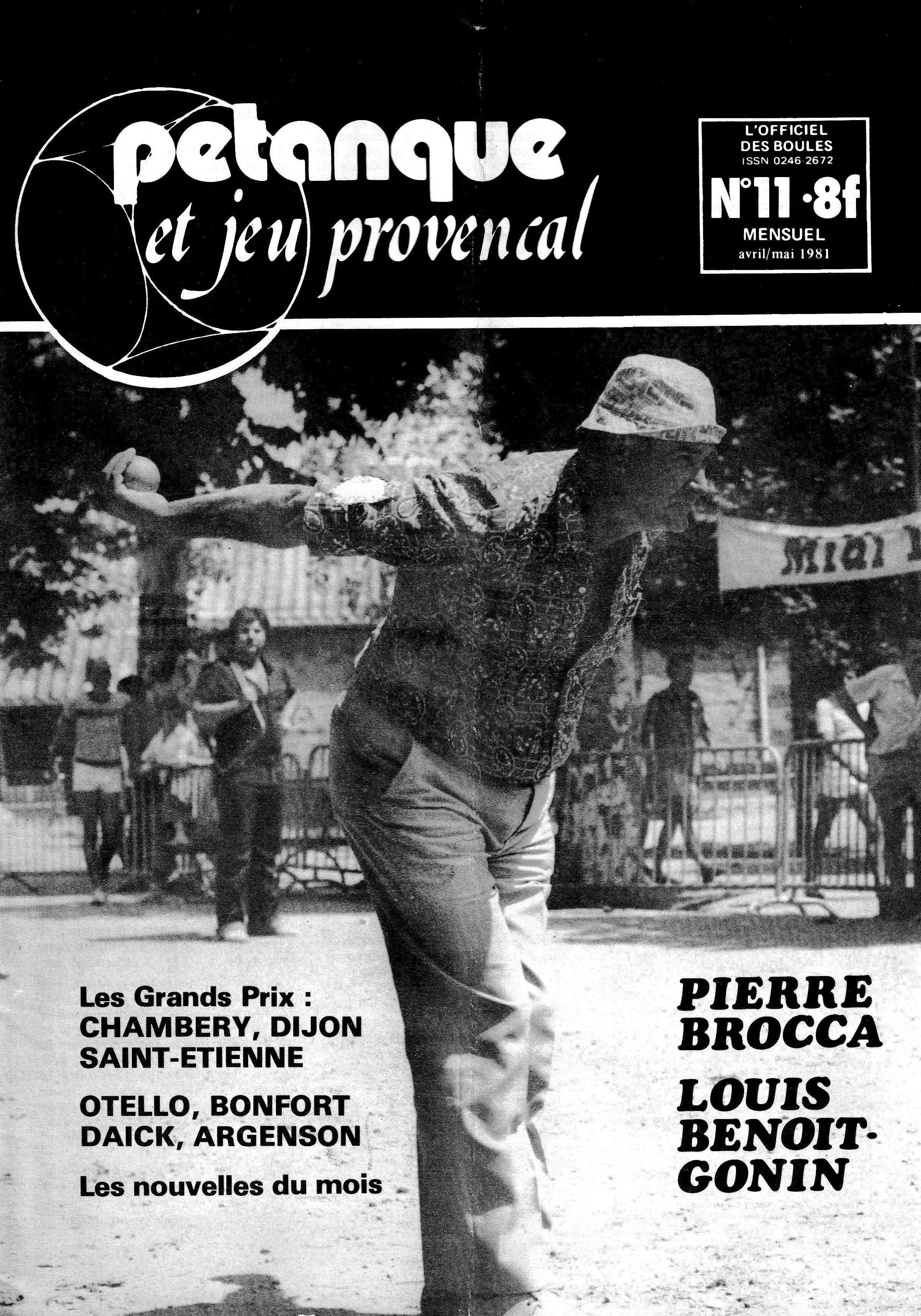 PETANQUE ET JEU PROVENCAL DE 1980 A 1982 PETANQUE ET JEU PROVENCAL DE 1980 A 1982