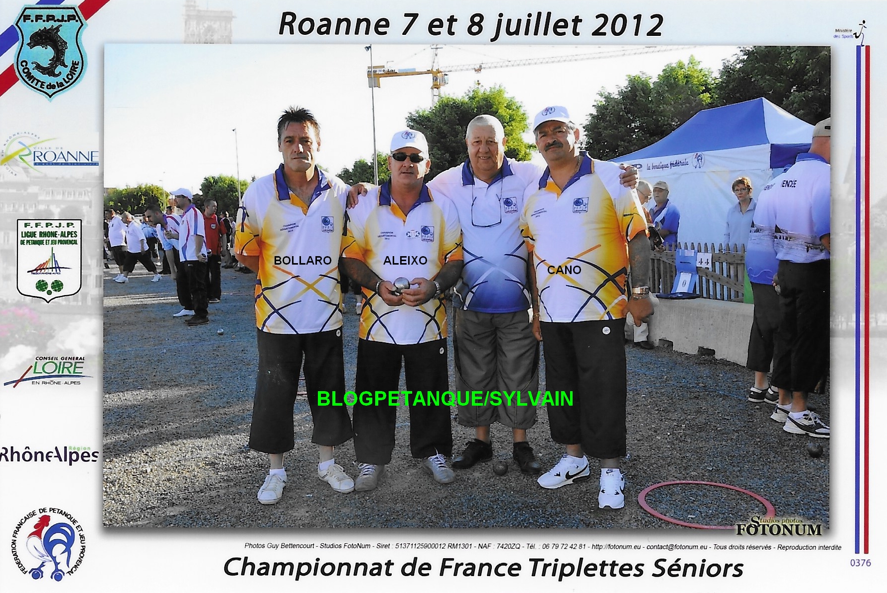 L'année 2012 à la Pétanque