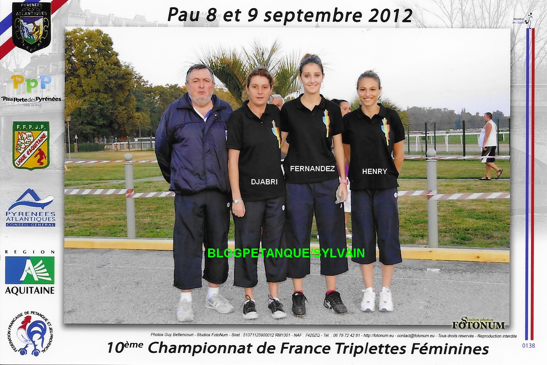 L'année 2012 à la Pétanque L'année 2012 à la Pétanque