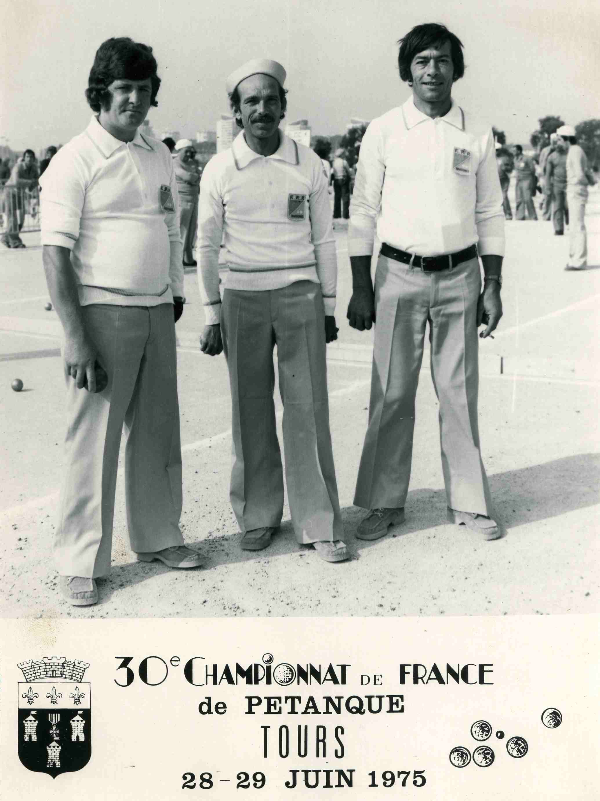 Les champions triplettes des Alpes-Maritimes 1975