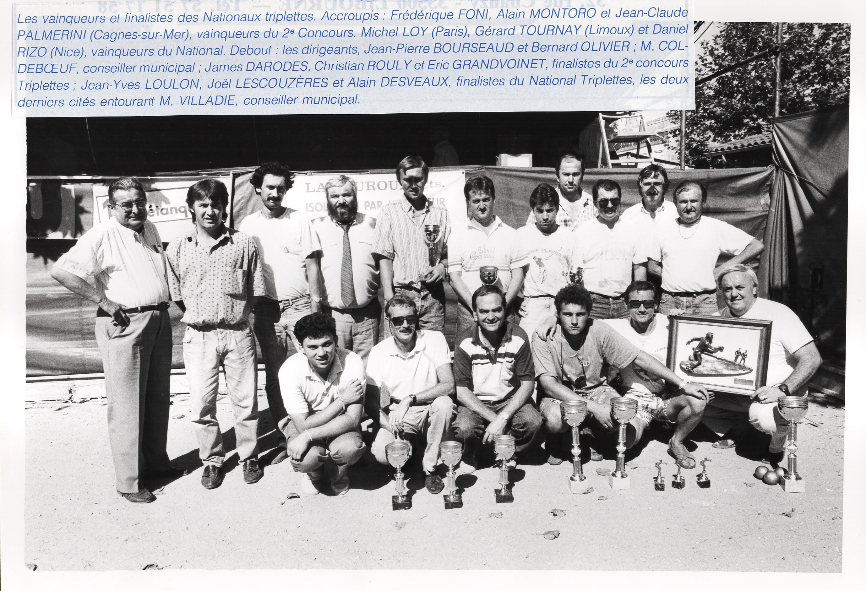 Les lauréats du national de LIBOURNE en 1989 Les lauréats du national de LIBOURNE en 1989