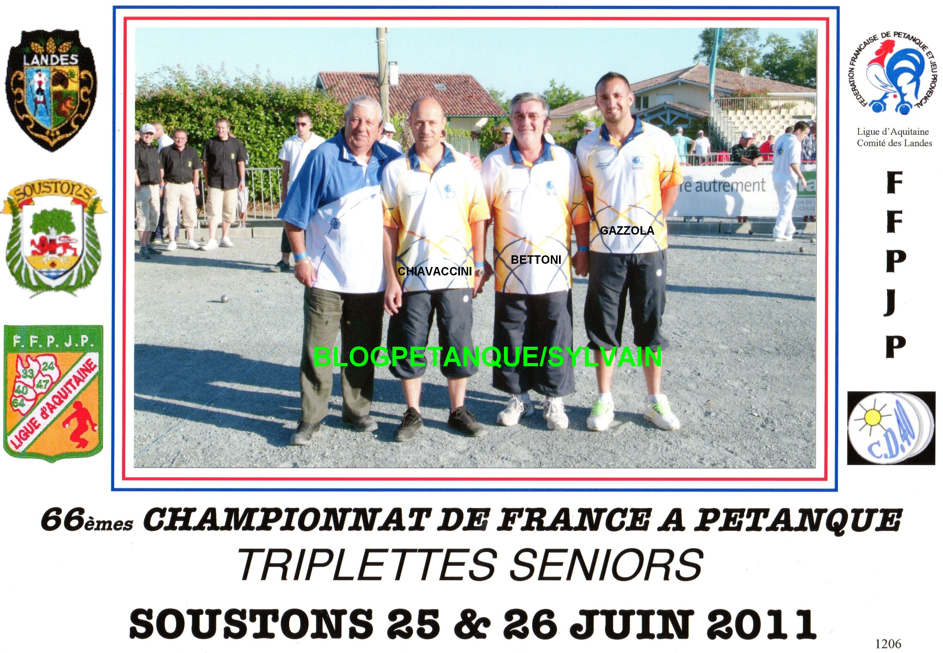 Les champions triplettes du 06 Les champions triplettes du 06