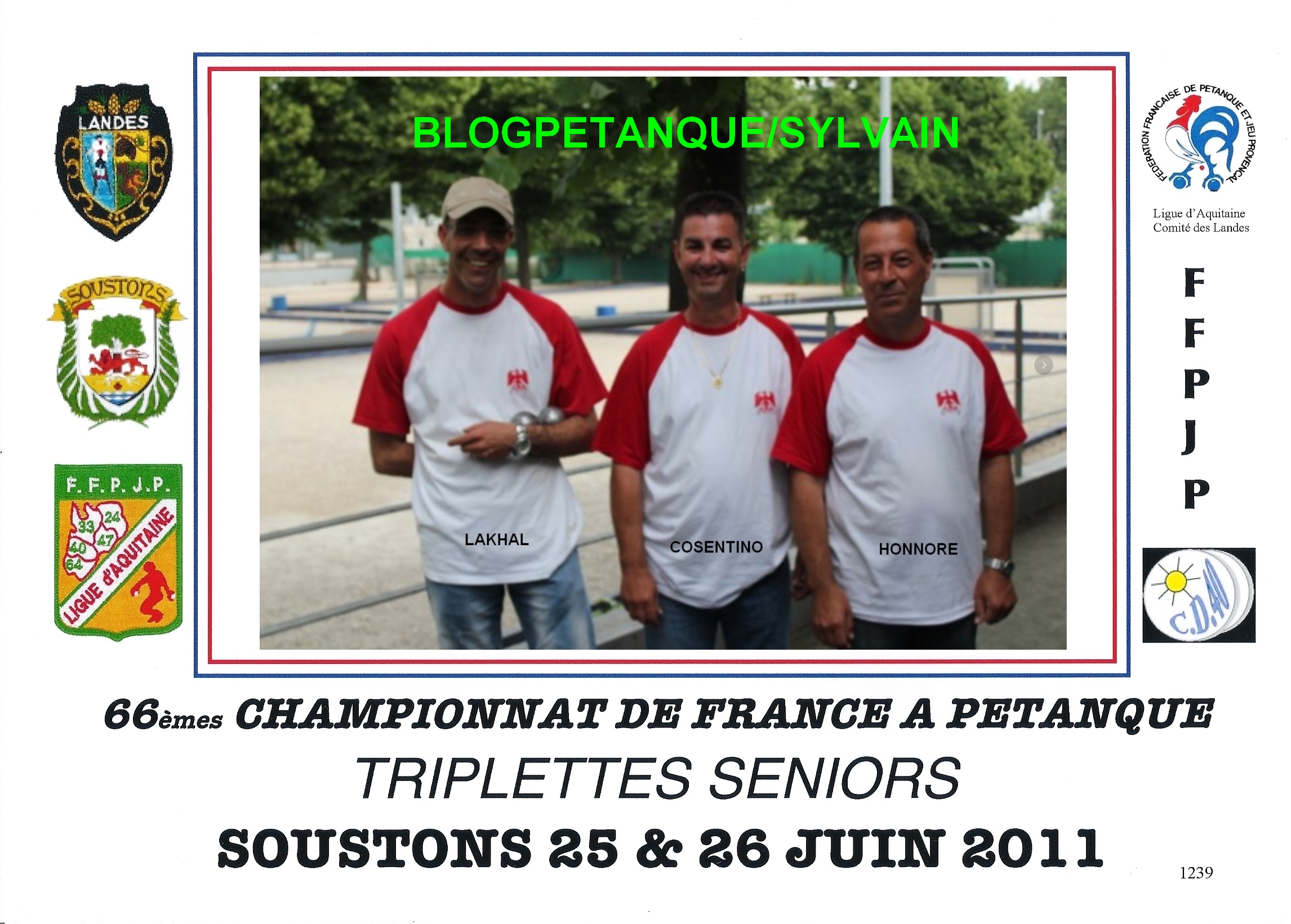 Les vices champions triplettes du 06