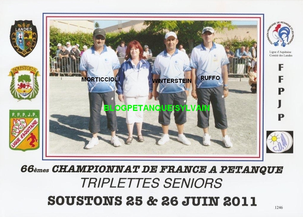 L'année 2011 à la Pétanque L'année 2011 à la Pétanque