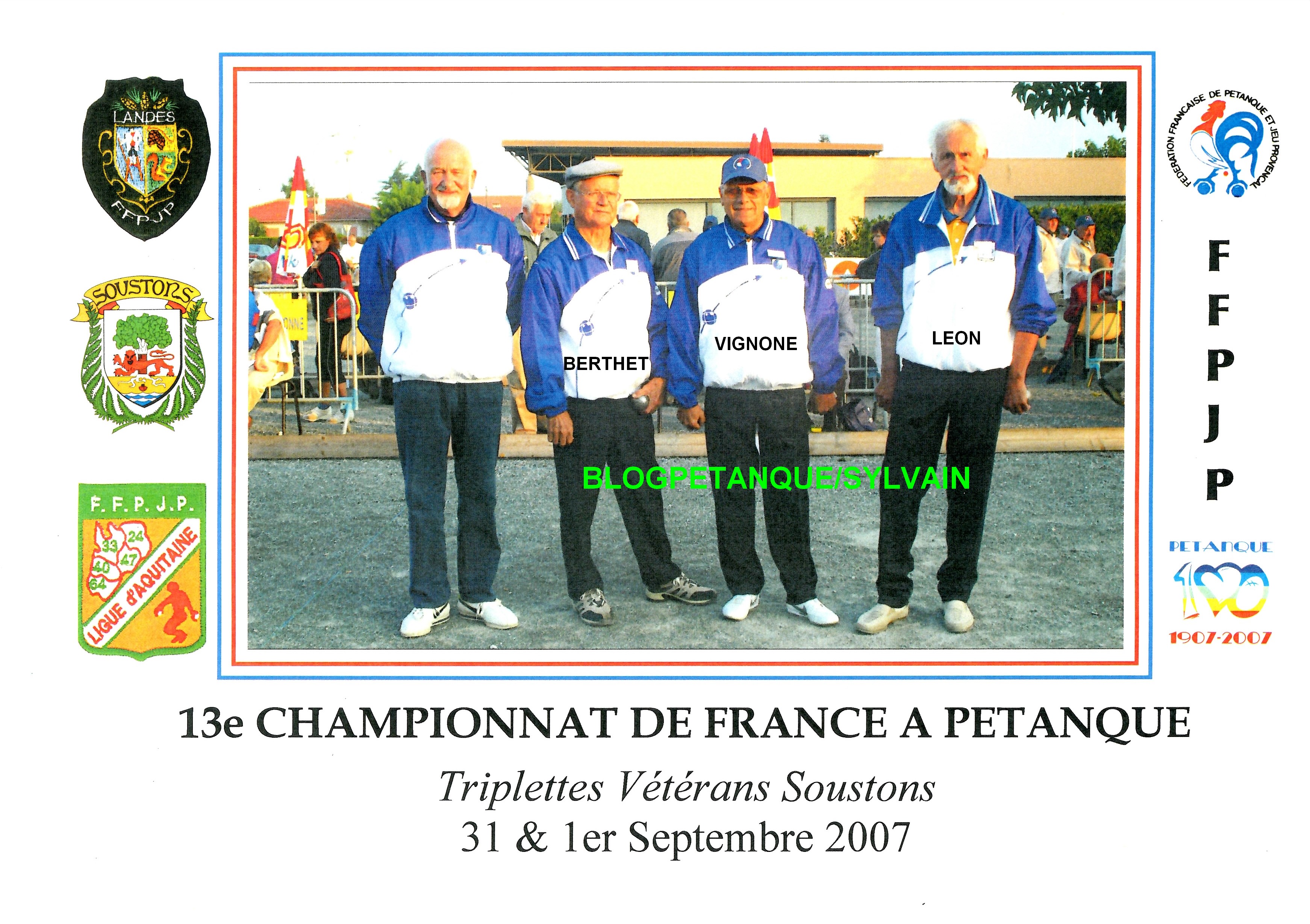 L'année 2007 à la Pétanque L'année 2007 à la Pétanque