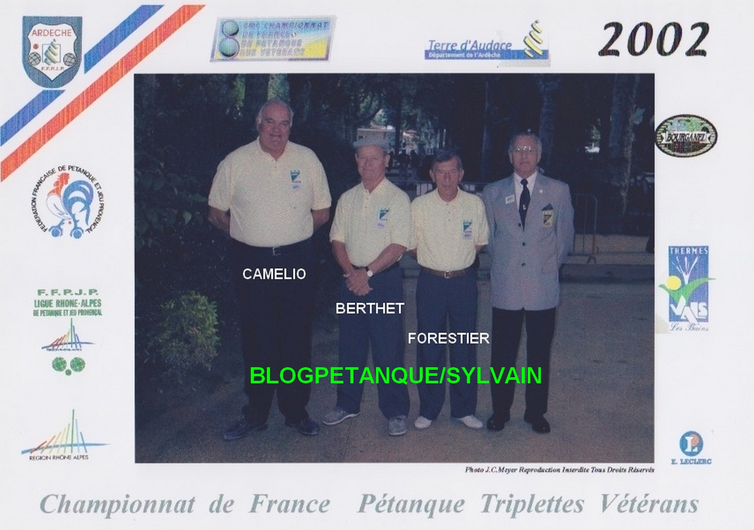 L'année 2002 à la Pétanque