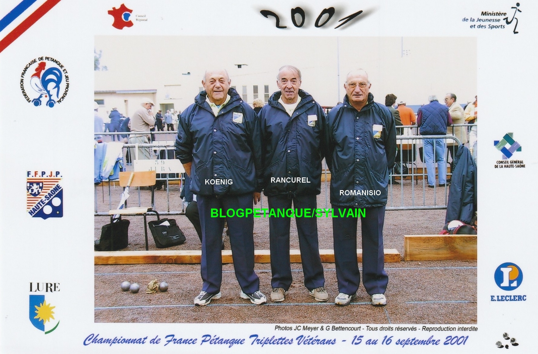 L'année 2001 à la Pétanque L'année 2001 à la Pétanque