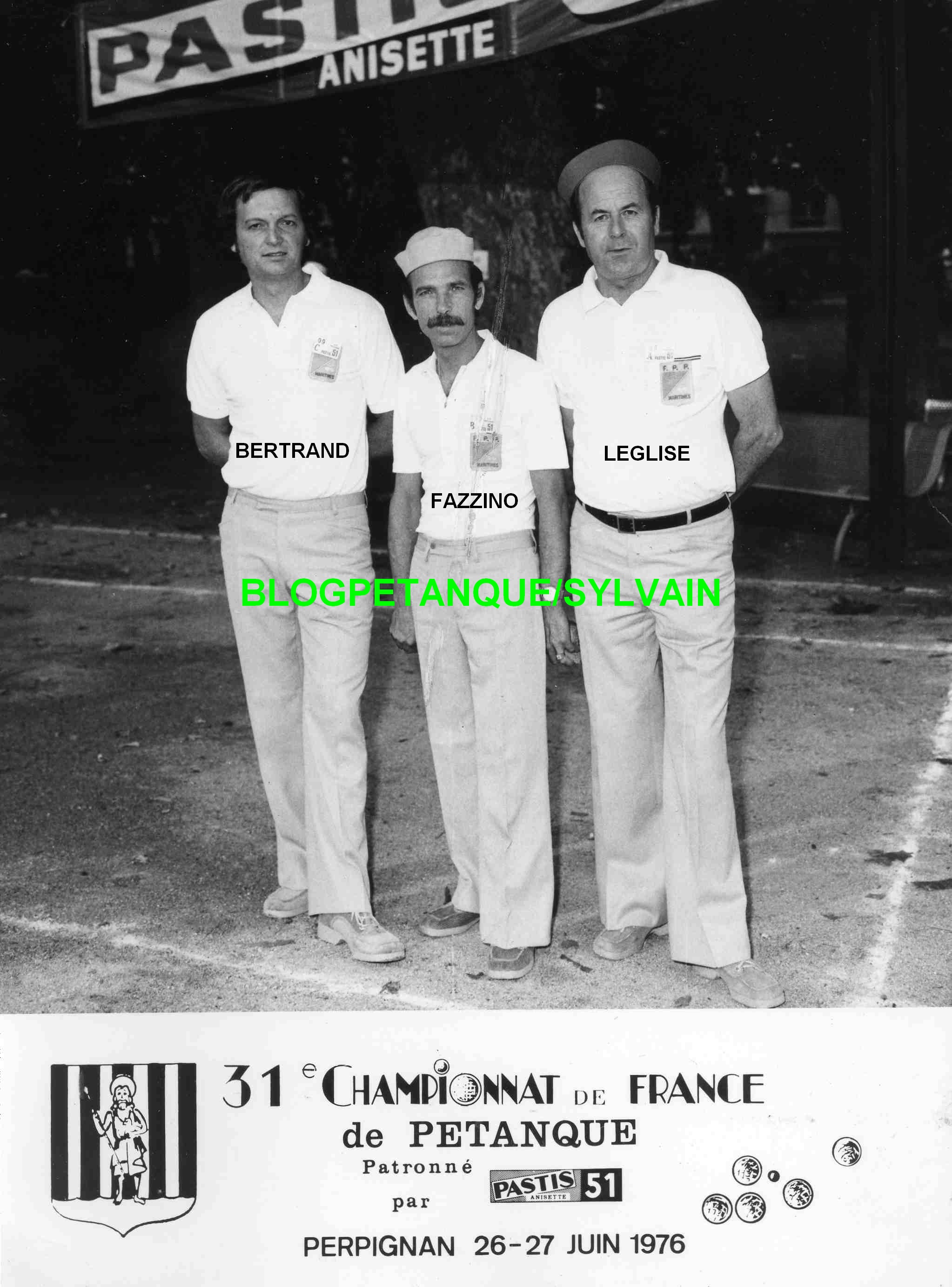 L'année 1976 à la Pétanque