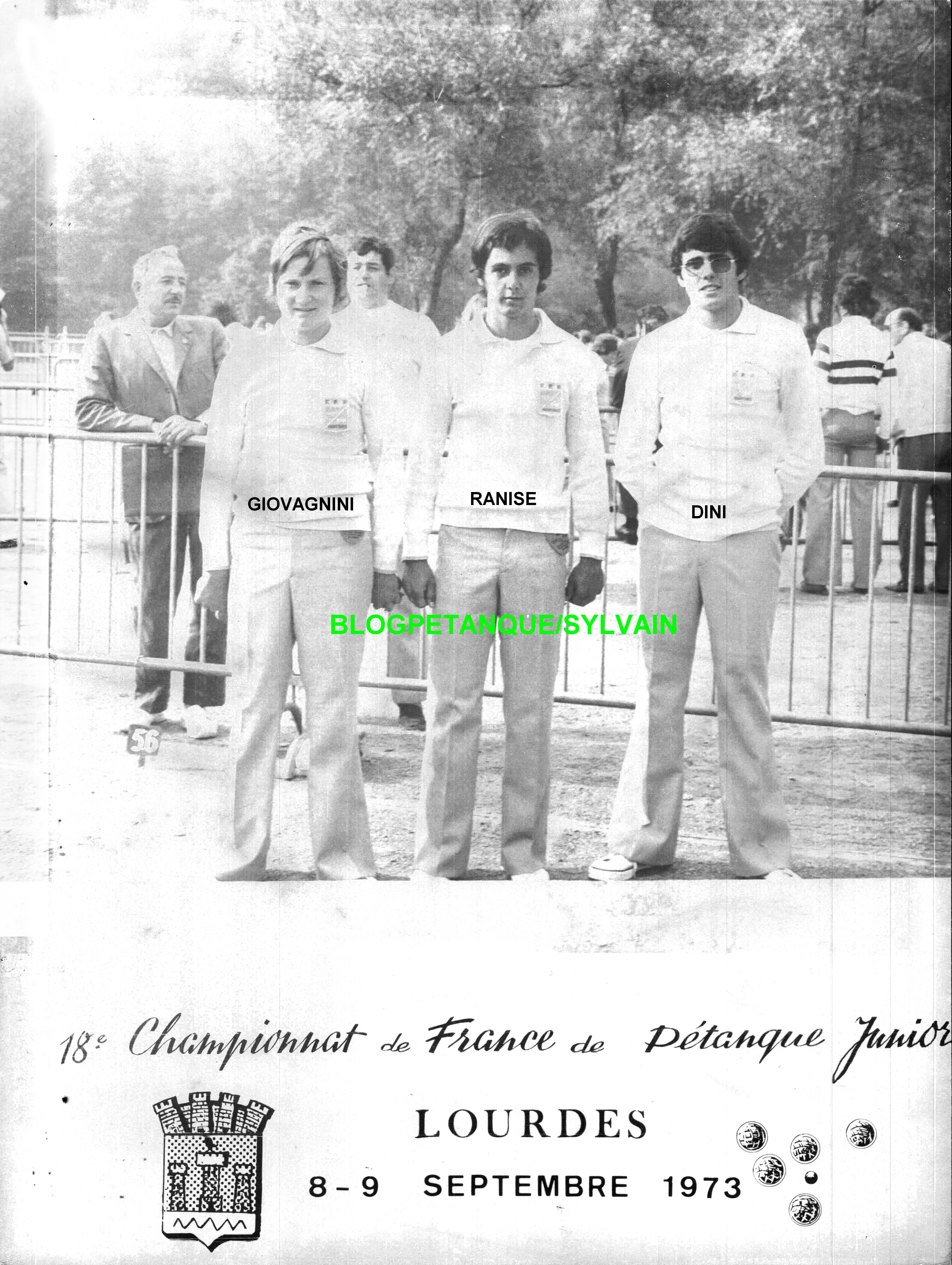 L'année 1973 à la Pétanque L'année 1973 à la Pétanque