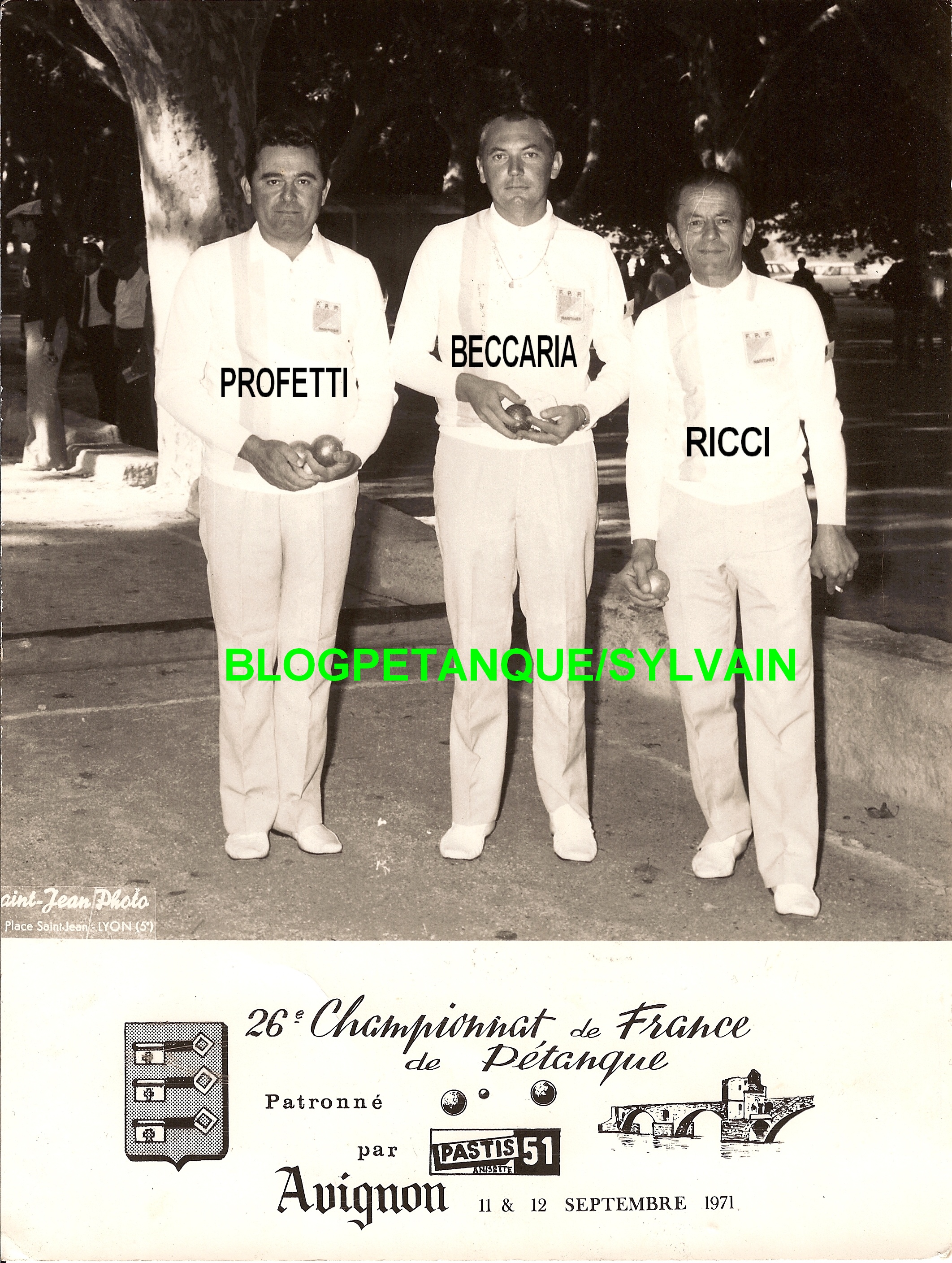 L'année 1971 à la Pétanque L'année 1971 à la Pétanque