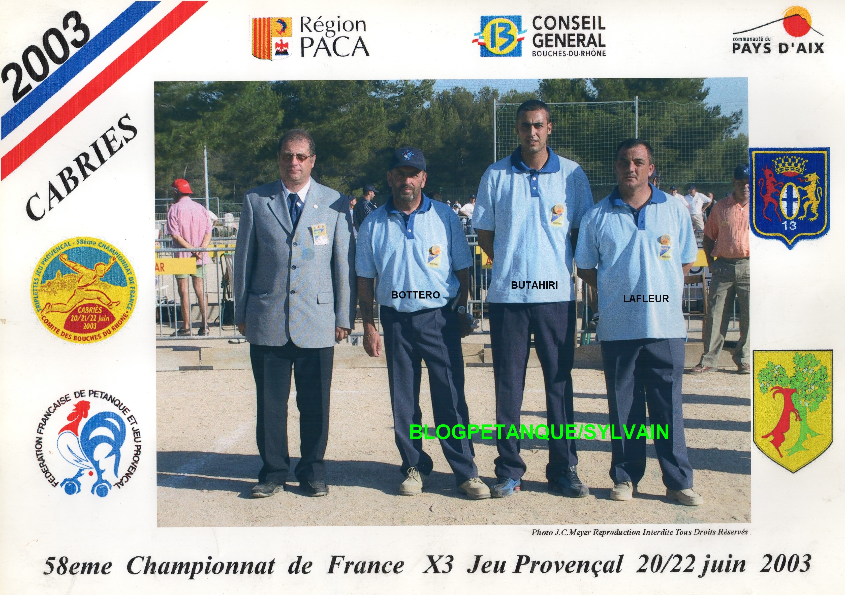 L'année 2003 au Jeu Provençal L'année 2003 au Jeu Provençal