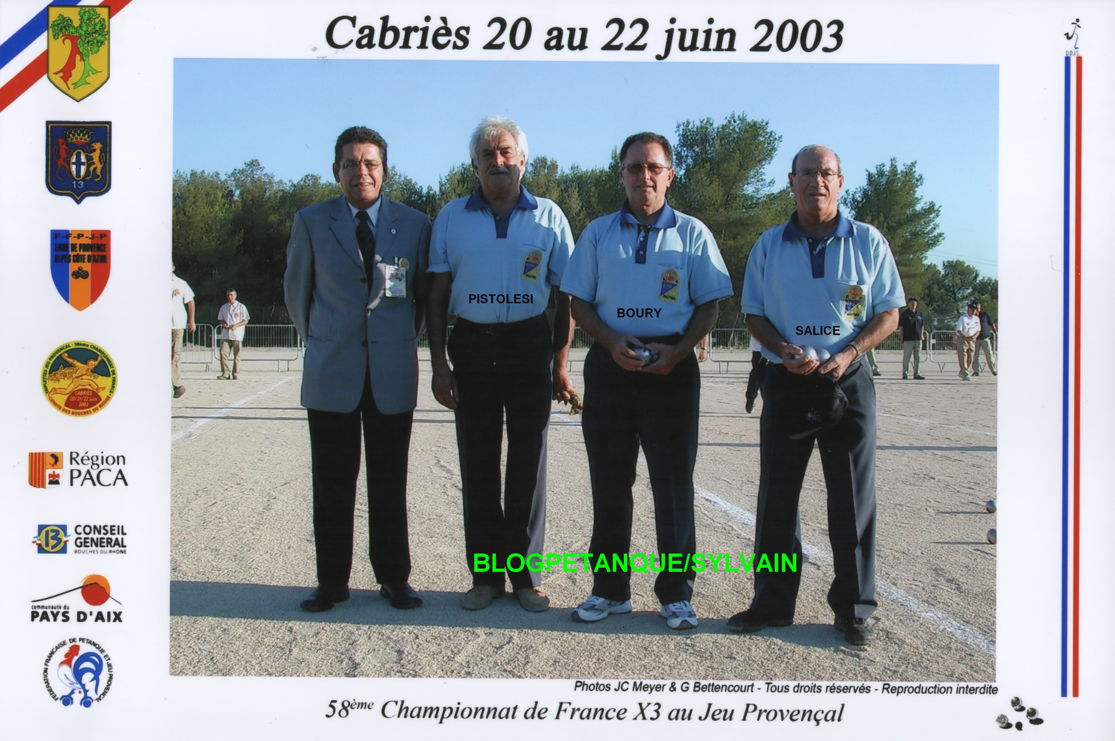 L'année 2003 au Jeu Provençal L'année 2003 au Jeu Provençal