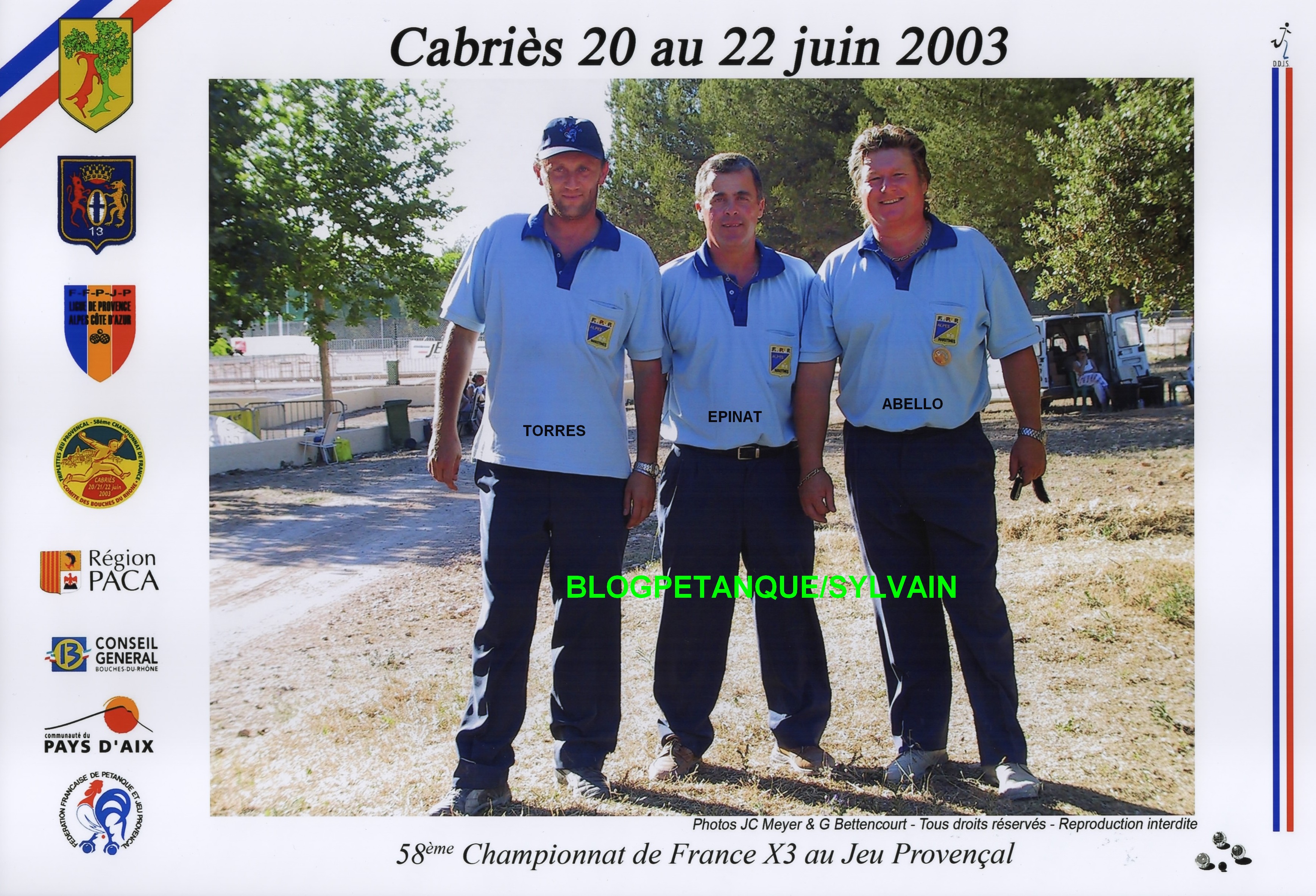 L'année 2003 au Jeu Provençal L'année 2003 au Jeu Provençal