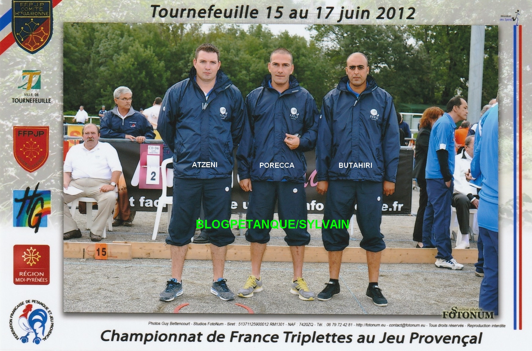 Les vices champions triplettes du 06