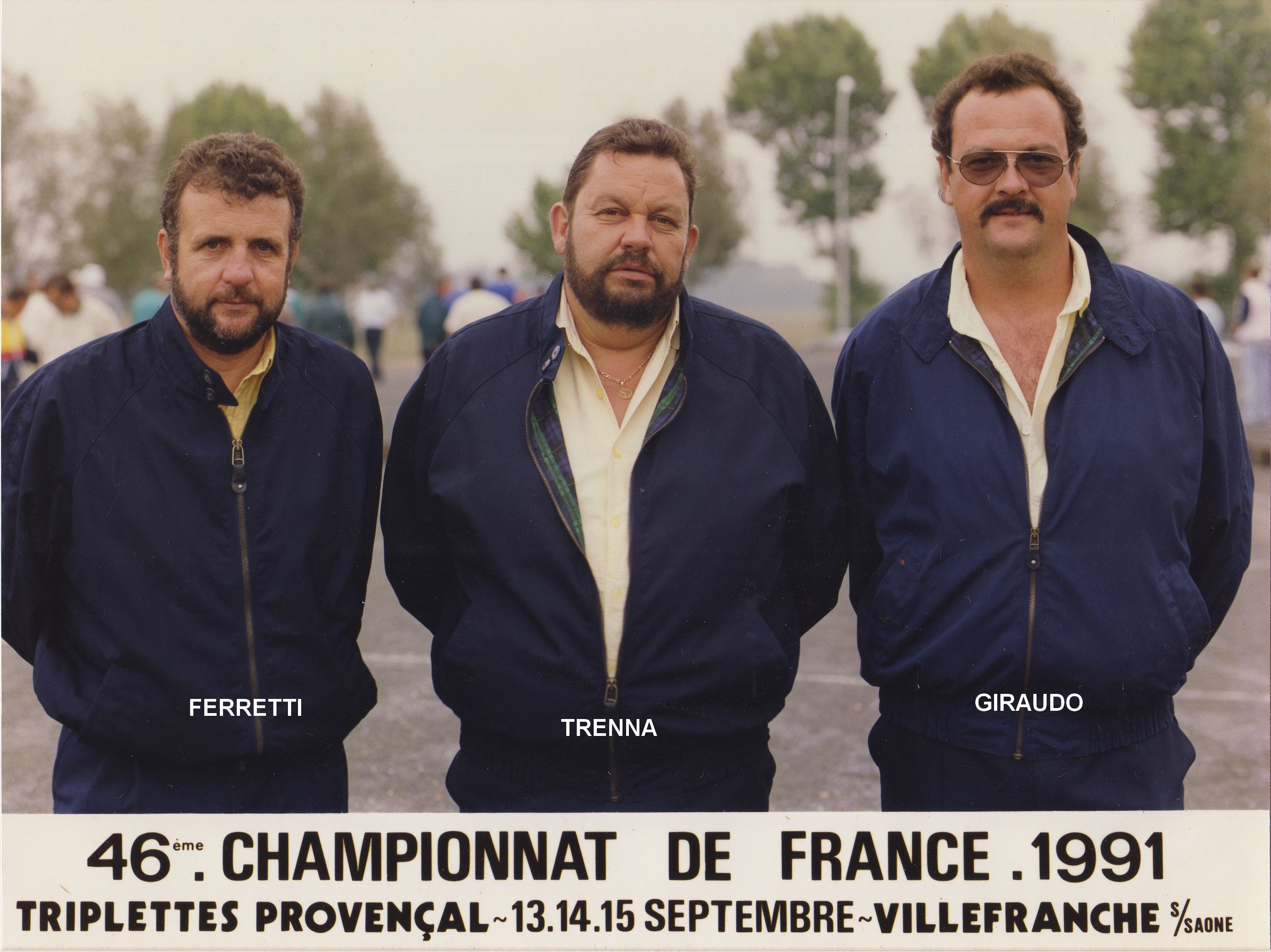 1991 qualifié au championnat de France triplettes au Jeu Provençal 1991 qualifié au championnat de France triplettes au Jeu Provençal