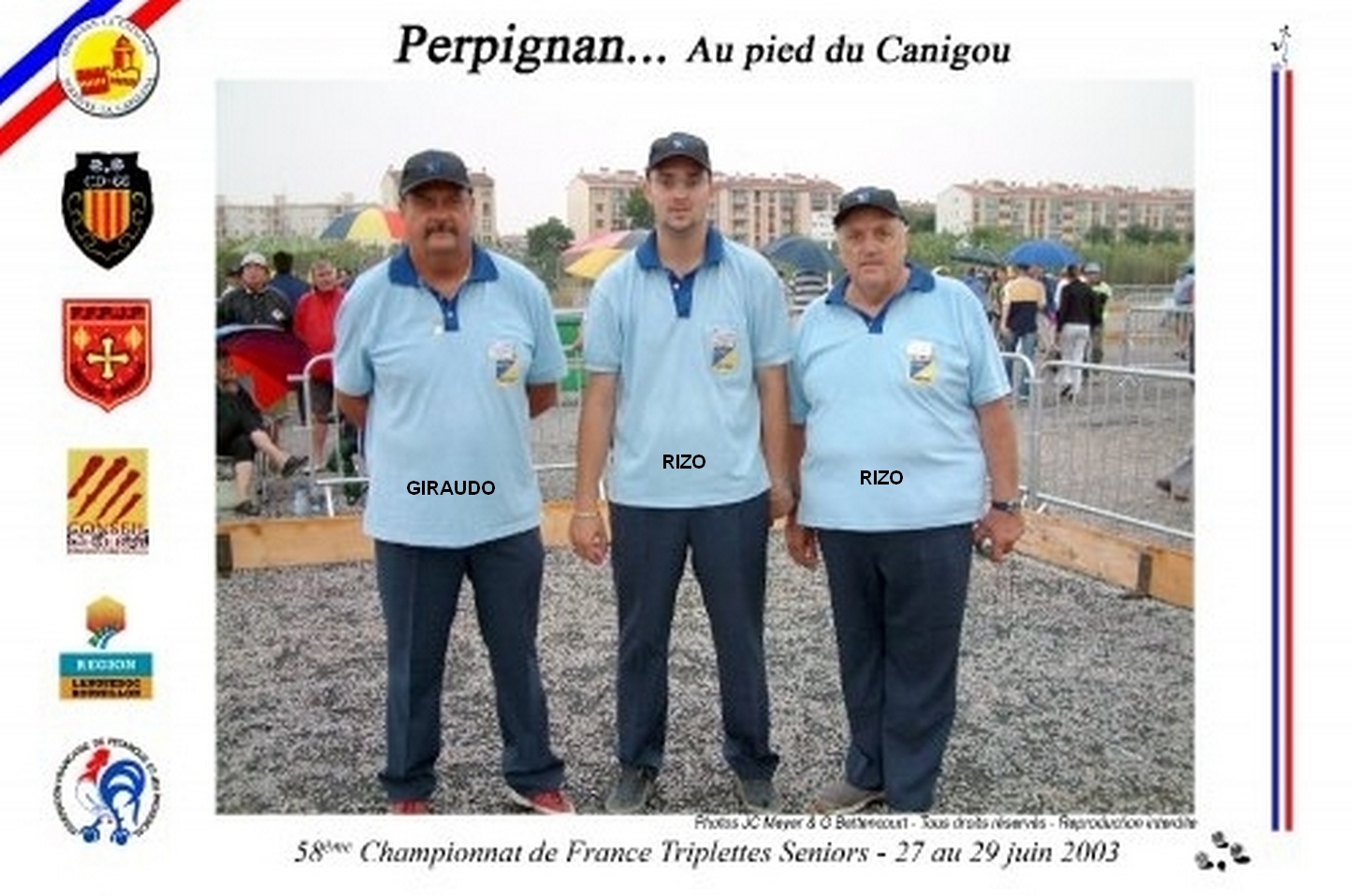 2003 champion des Alpes-Maritimes triplettes 2003 champion des Alpes-Maritimes triplettes