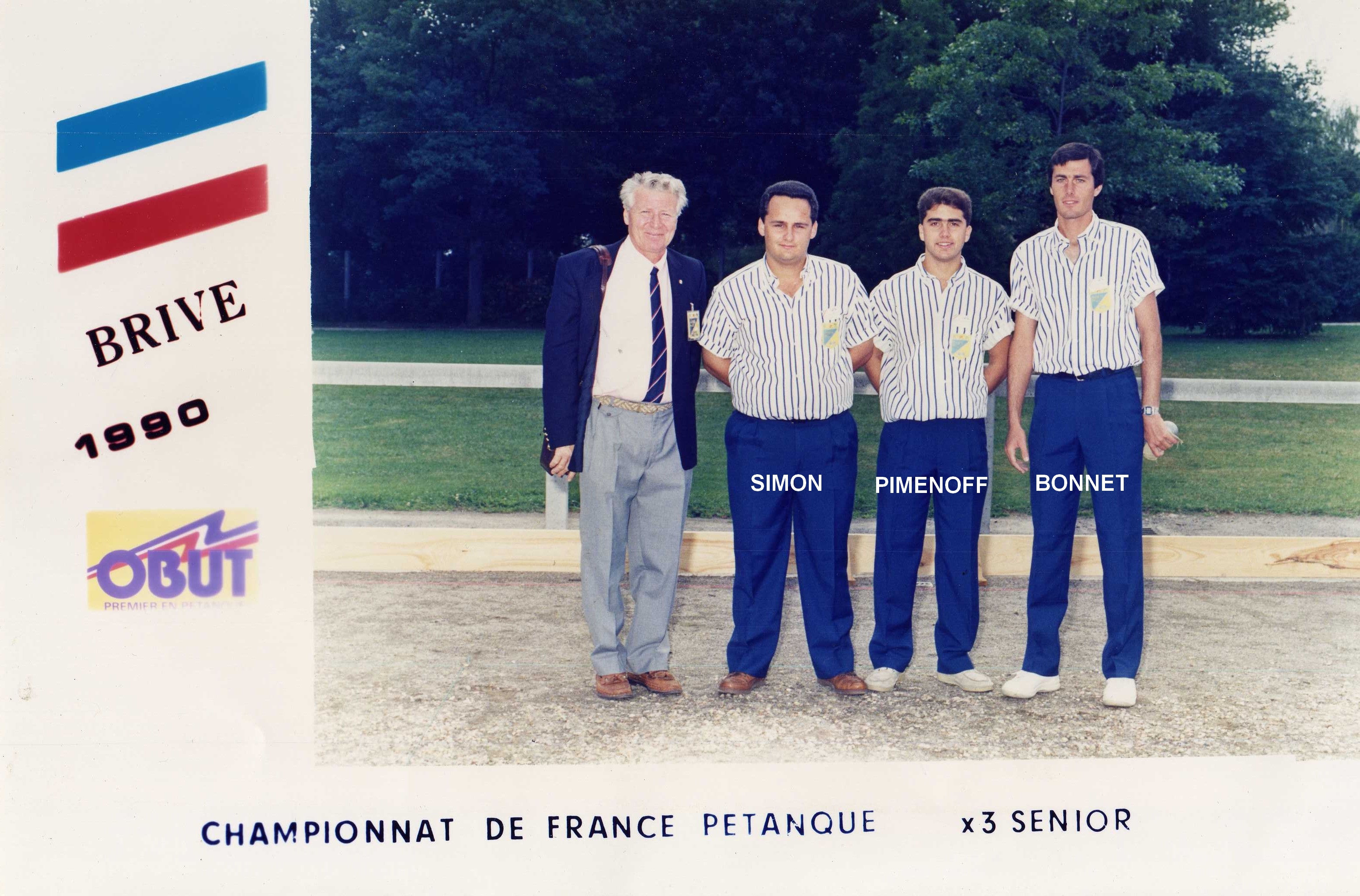 2ème participation à BRIVE en 1990 perdu en 1/64 contre ECKMANN - FOUILHE - BENTOLILA