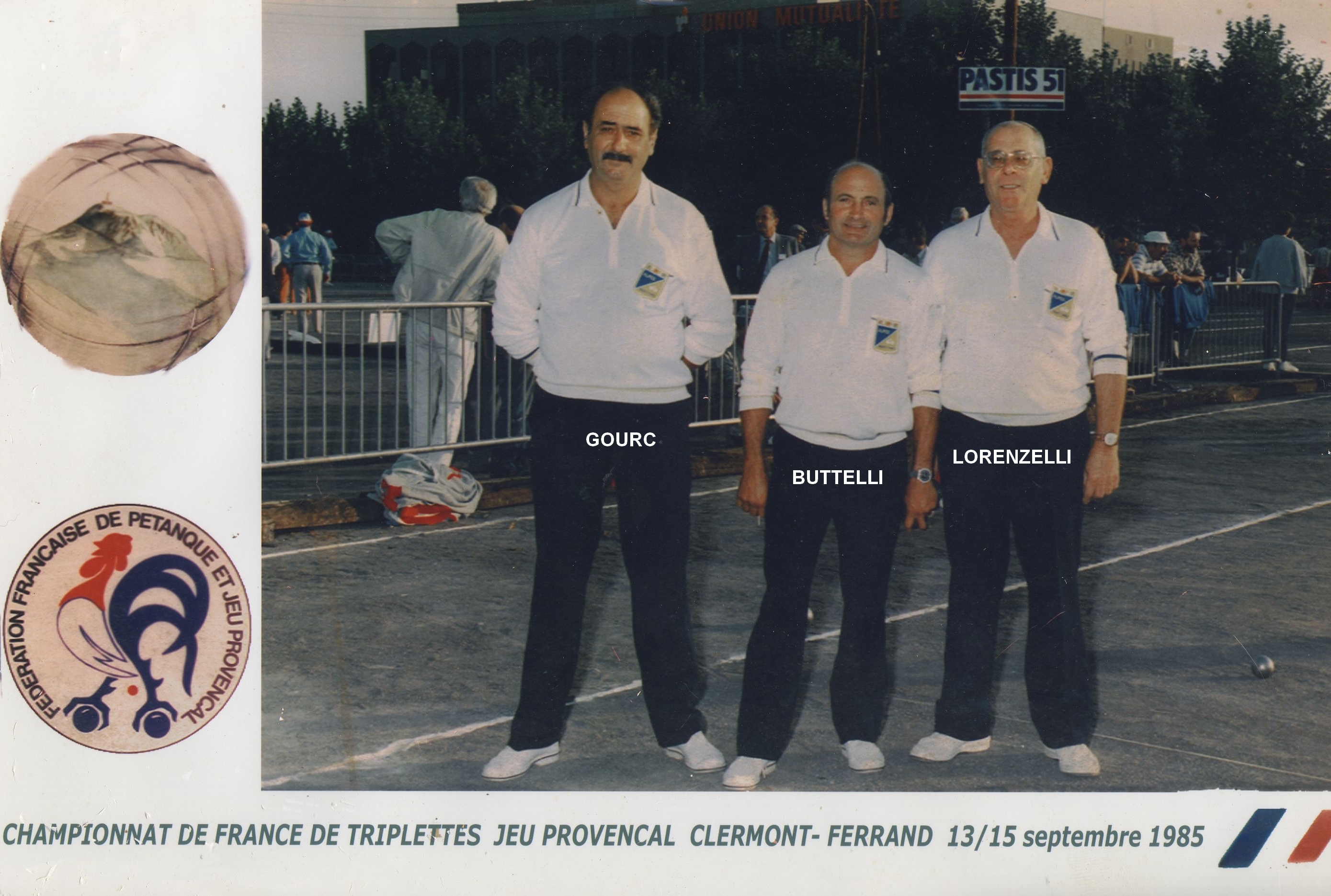 1985 au championnat de France triplettes à CLERMONT-FERRAND