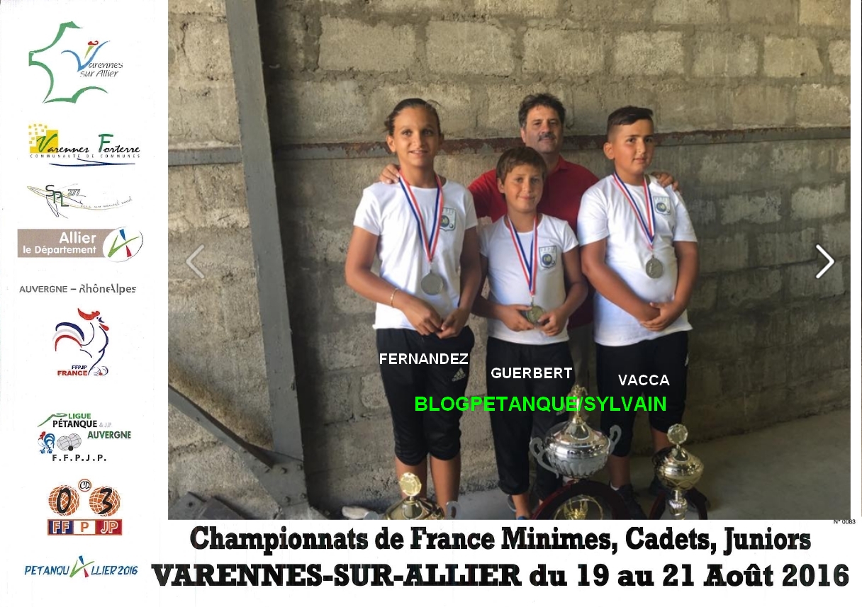 L'année 2016 à la Pétanque L'année 2016 à la Pétanque