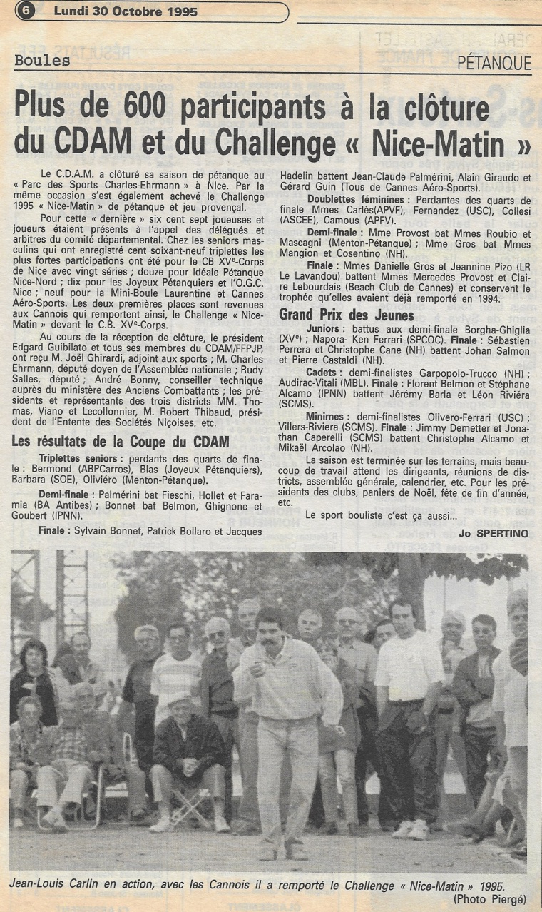1995 COUPE DU CDAM 1995 COUPE DU CDAM