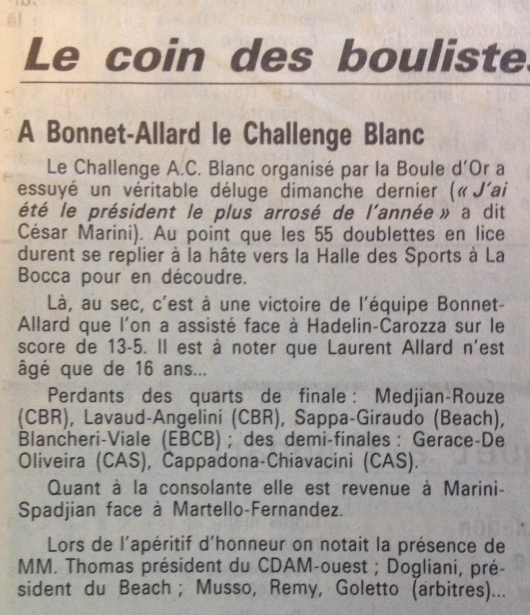 1992 boule d' Or