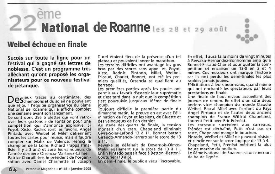 2004 ROANNE 2004 ROANNE