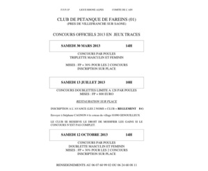 Concours à Fareins Concours à Fareins