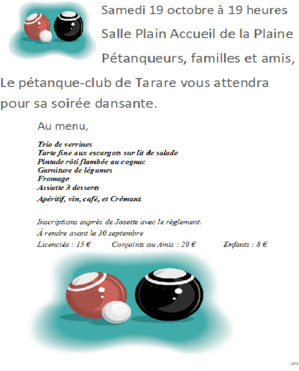 Soirée du 19 octobre Soirée du 19 octobre