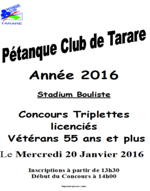 Concours vétérans du 20 Janvier 2016