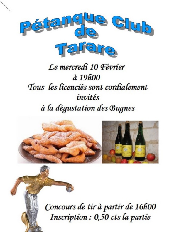 Dégustation des Bugnes et concours de tir Dégustation des Bugnes et concours de tir