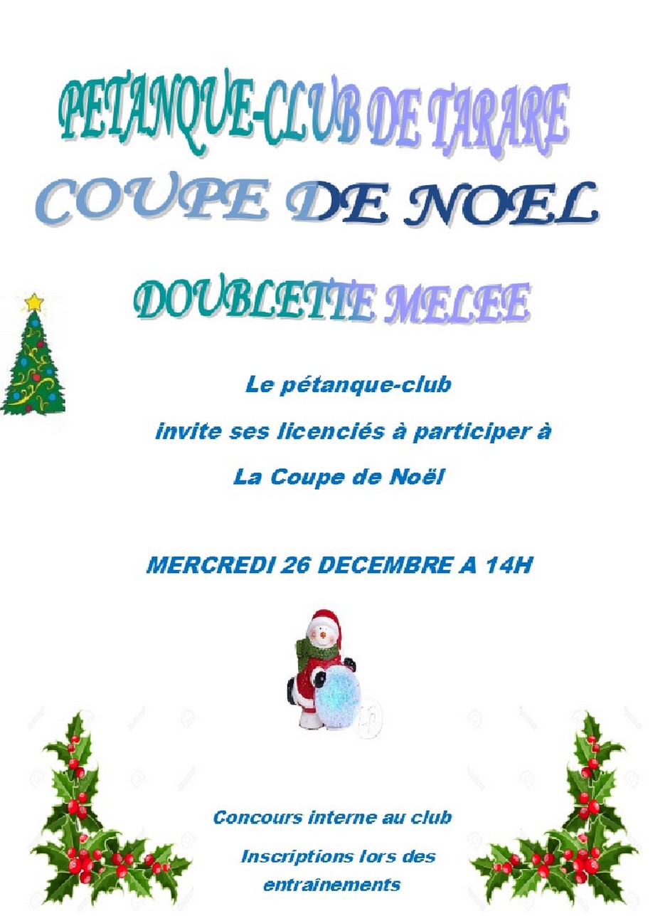 Coupe de Noël au Pétanque Club Coupe de Noël au Pétanque Club