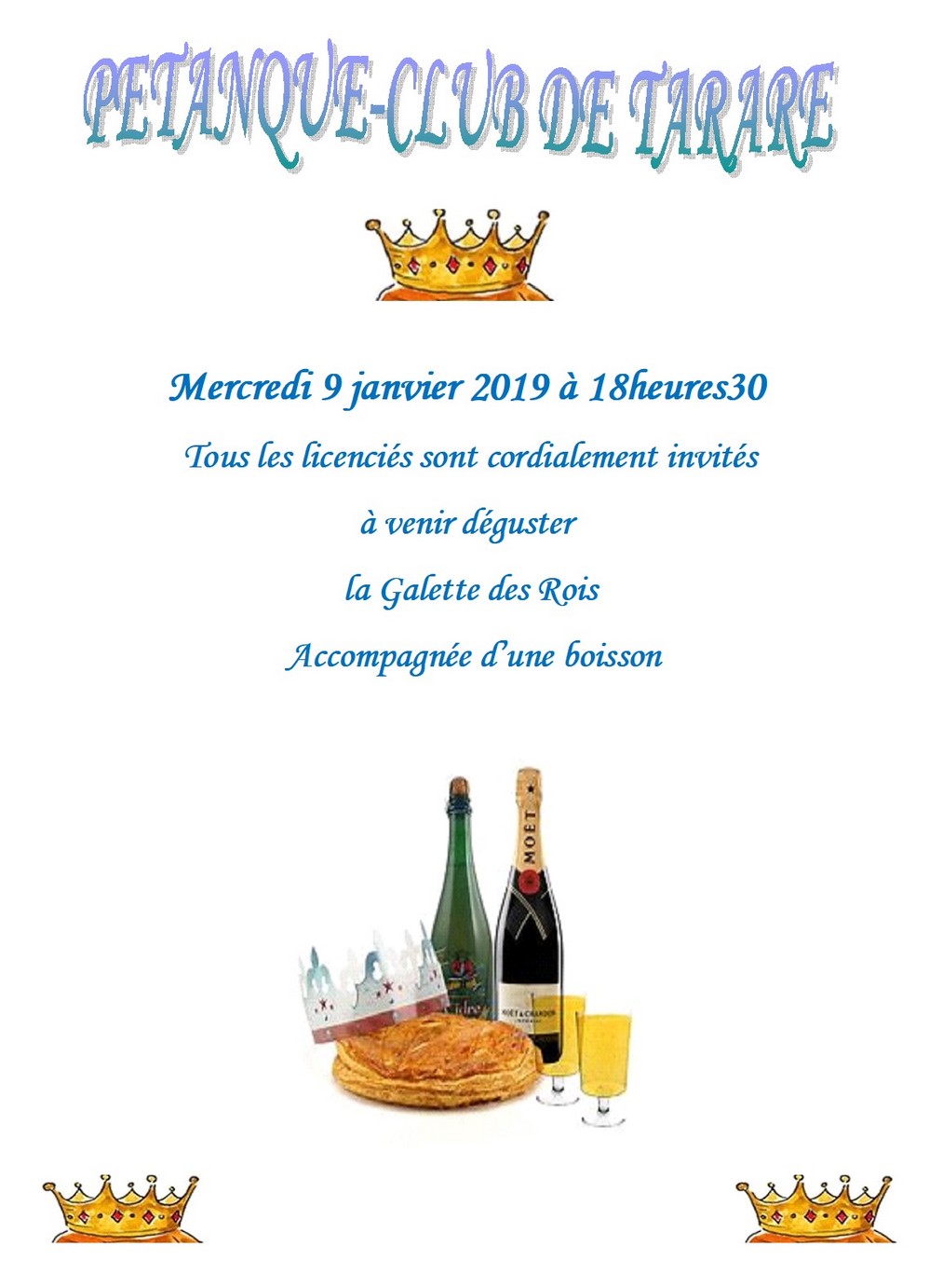 Affiche Galette des Rois Affiche Galette des Rois