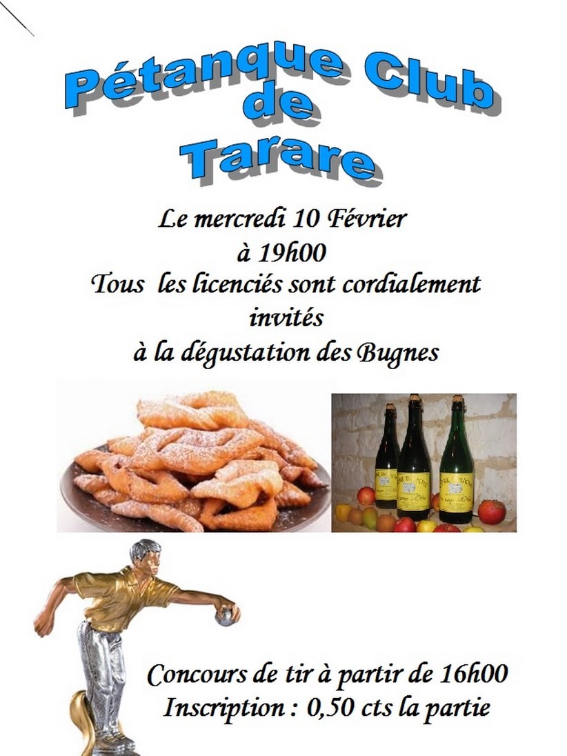 Dégustation des Bugnes et concours de tir Dégustation des Bugnes et concours de tir