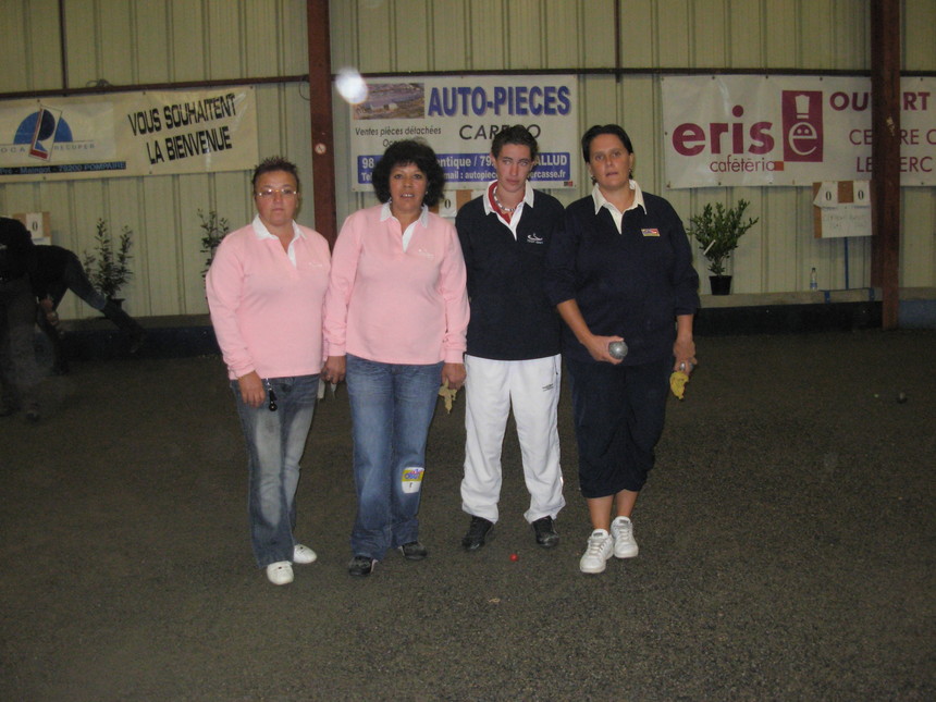 VIAL Karine DELAGE Kheira 24 FONTENEAU Peggy KOZOHORSKY Cecile 85 VIAL Karine DELAGE Kheira 24 FONTENEAU Peggy KOZOHORSKY Cecile 85