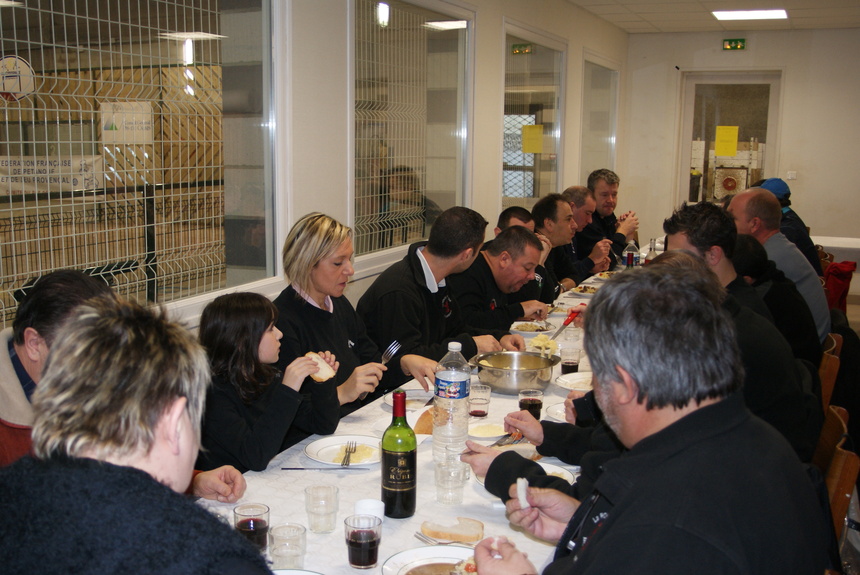 repas pris en commun,dans une trés bonne ambiance