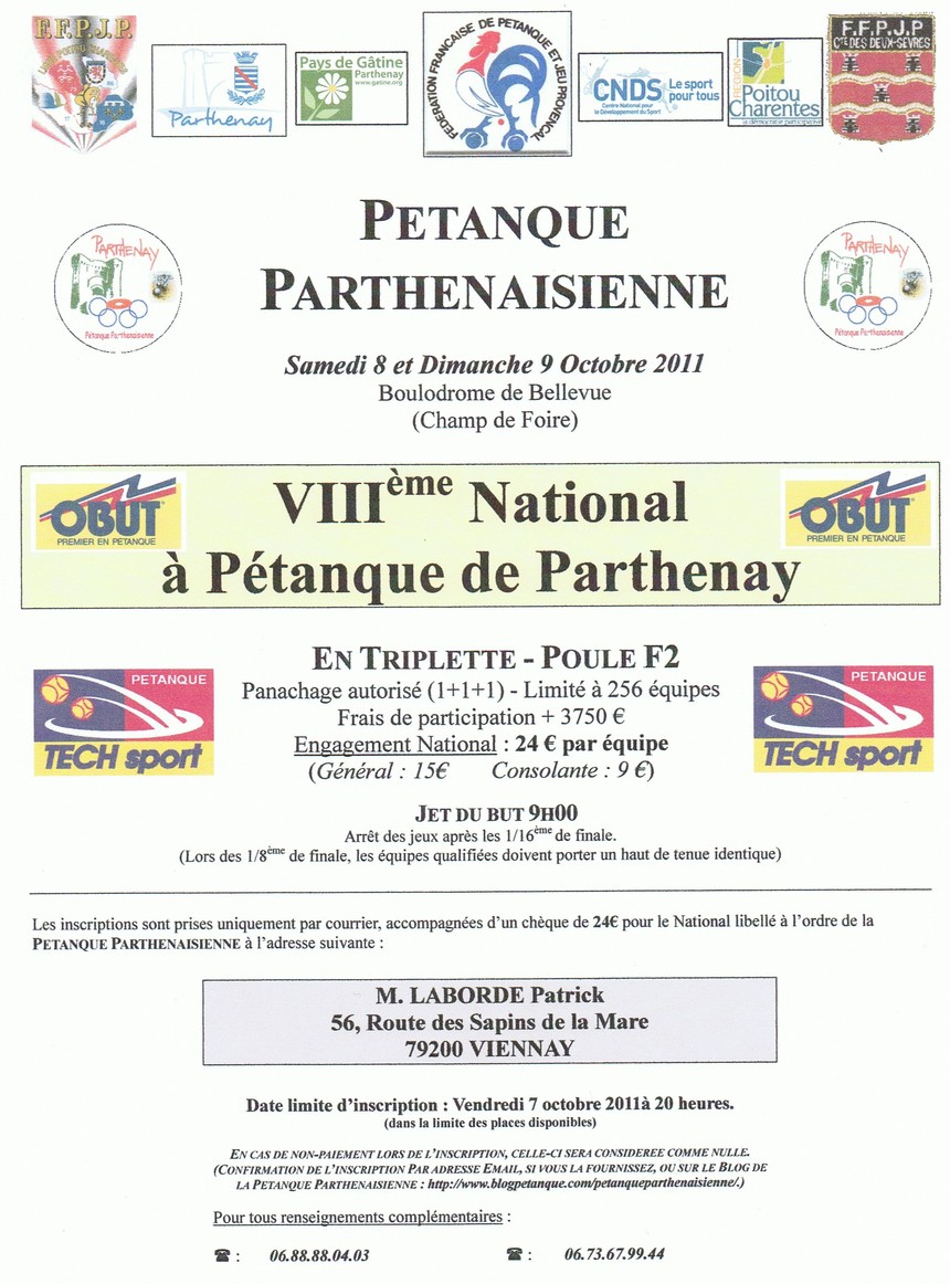 8 ème National de PARTHENAY (79) 8 ème National de PARTHENAY (79)