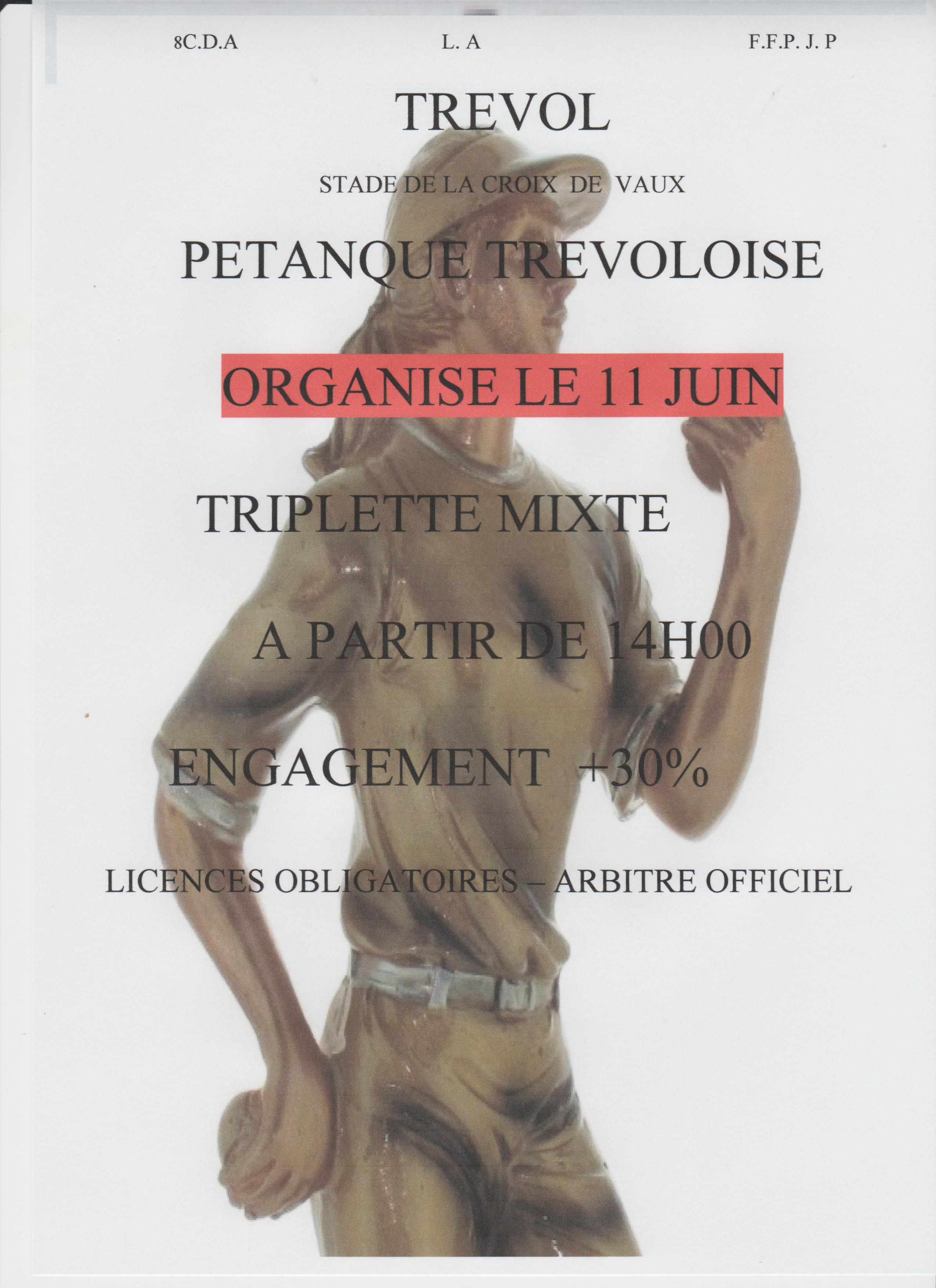 CONCOURS TRIPLETTE MIXTE