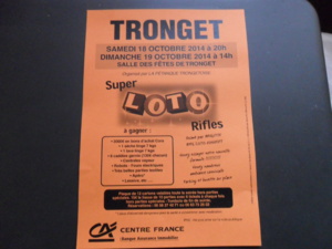 Super LOTO "RIFLES" de la pétanque Trongetoise Super LOTO "RIFLES" de la pétanque Trongetoise