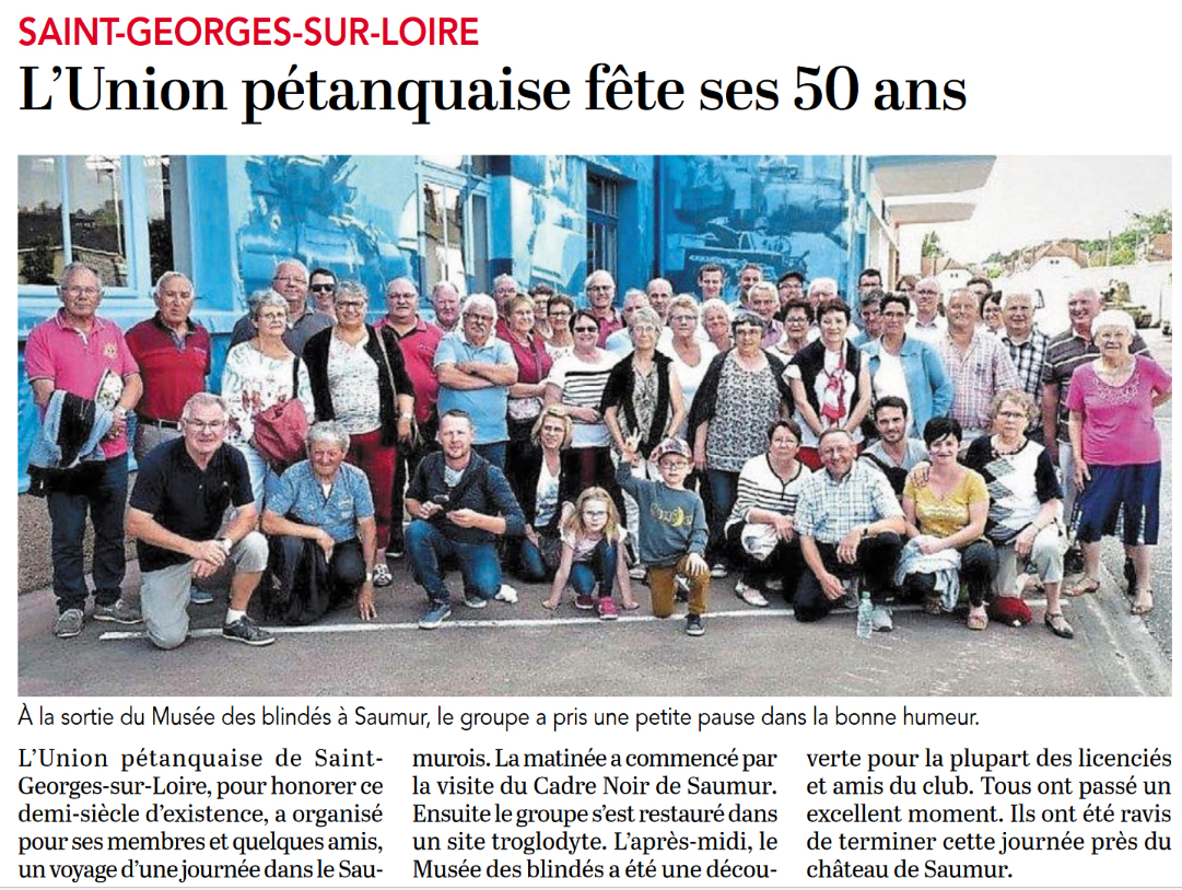 50 ans de l'Union Pétanquaise