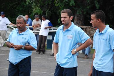 Les finalistes Jean Bernard Langevillier/Giovanni Savigny/Fabien Maillot du CPRGA