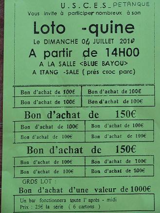 PROGRAMME DU LOTO QUINE DE L'USCES PROGRAMME DU LOTO QUINE DE L'USCES
