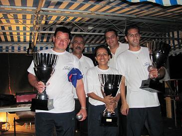 LES CHAMPIONS DE LA REUNION EN TRIPLETTES MIXTES